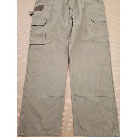 Mens 44x30 Wrangler RIGGS Canvas Double Front Knee Cargo Ripstop 103W060BR Pants - Picture 9 of 11